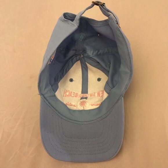 Women's New Smyrna Beach Florida Blue & Pink Palm Tree Hat - Picture 13 of 13